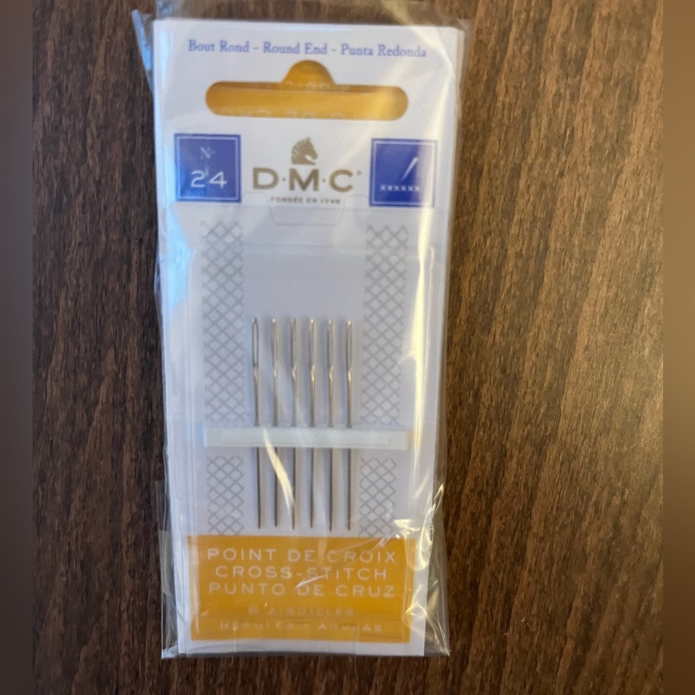 3 Pack DMC Size 24 Cross Stitch Needles (6x3=total 18 needles)